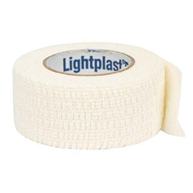 BSN Lightplast Pro Tape - 1.5" X 5 Yards, White, Pack Of 32 Rolls, Light Support Elastic Adhesive Tape