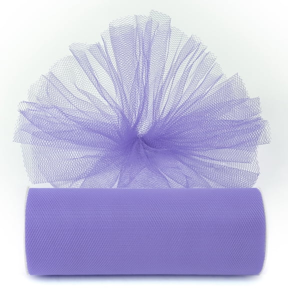 6 Inch Tulle Mesh Wedding Sewing Craft Fabric, 25 Yard by the Yard, Light Purple