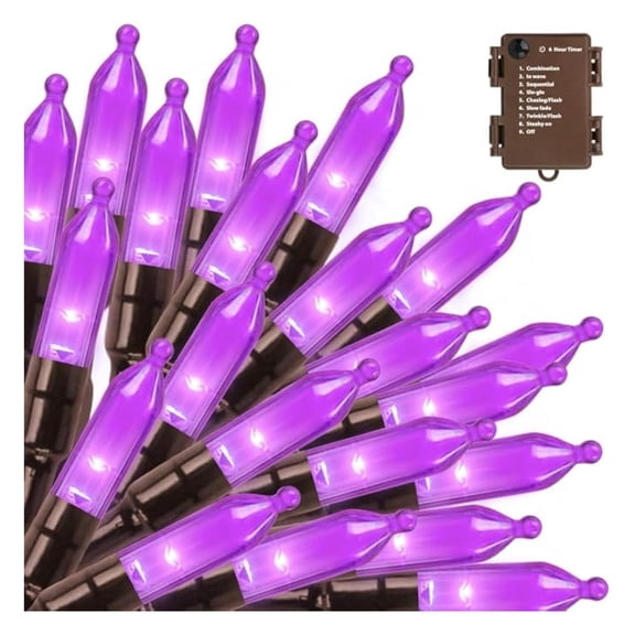 Lights Battery Operated,6PK18Ft 50 LED Mini String with Timer 8 Modes Twinkle Light Outdoor Waterproof for Tree Decor