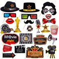 Lights, Camera, Action! 25Piece Hollywood Photo Booth Props Kit Movie