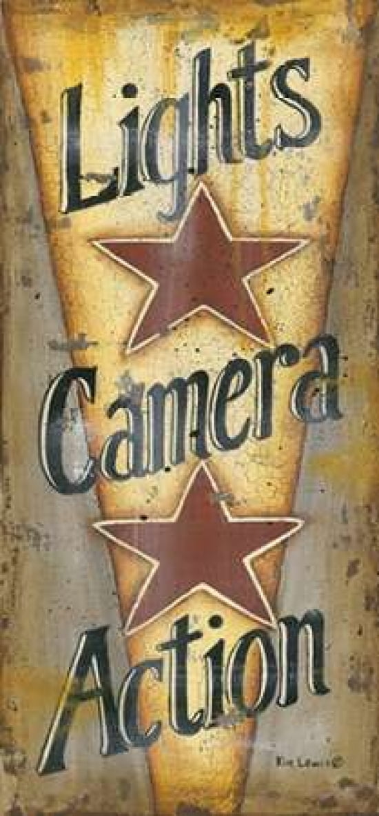 Lights-Camera-Action Canvas Art - Kim Lewis (10 x 20)