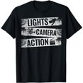 thumbnail image 1 of Lights Camera Action Movie Director Filmmaker T-Shirt, 1 of 5