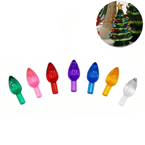 Lights for Ceramic Christmas Tree, Ceramic Christmas Tree Replacement Lights, Ceramic Christmas Tree Lights, Medium Twist Light Ornaments for Holiday Decoration, 100PCS Multi Colors