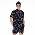 thumbnail image 1 of Lights Heart Pattern Short Sleeve Men'S Rompers Casual Summer Jumpsuits Outfit, 1 of 4