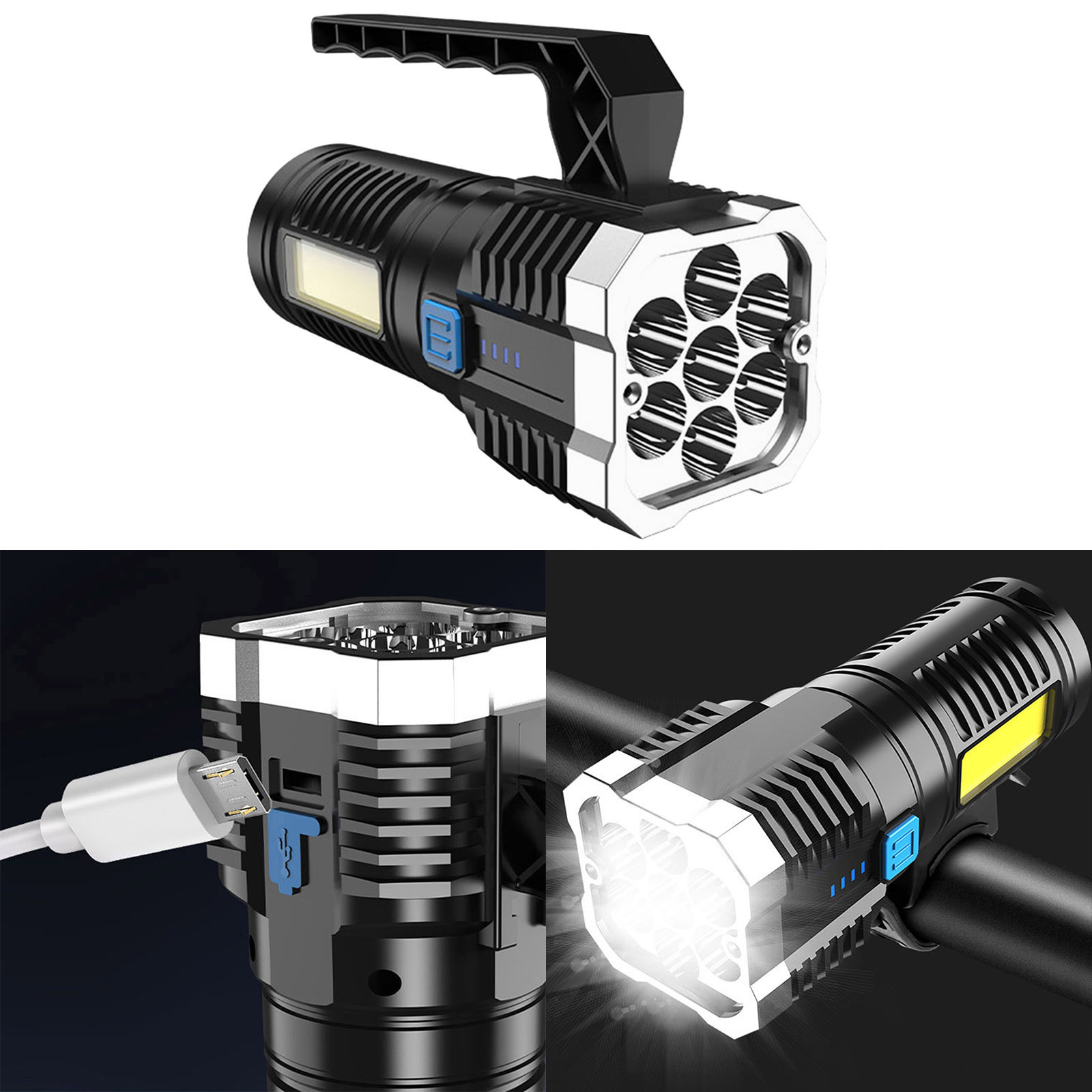 Lights In One Brightest Outdoor Flashlight Construction Backpack with Hard