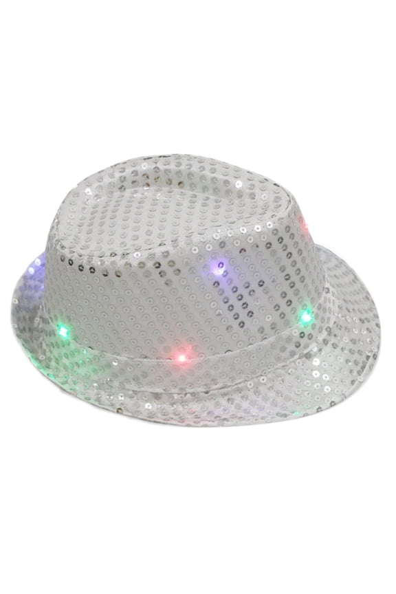 Lights Mardi Gras Light Up Fedora Hat Themed Party Fedora Hat Supplies Kid Blingbling Show Dance Hat