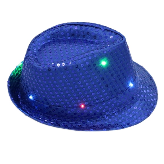 Lights Mardi Gras Light Up Fedora Hat Themed Party Fedora Hat Supplies Kid Blingbling Show Dance Hat