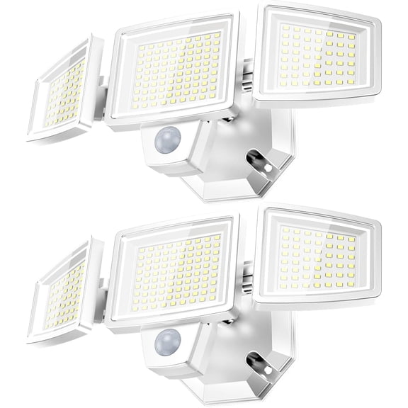 Lights Motion Sensor Outdoor Lights, 5000K Daylight, IP65 , Dusk to , 3- Motion Detected Flood Light for Garage, Yard, Porch, White, 2