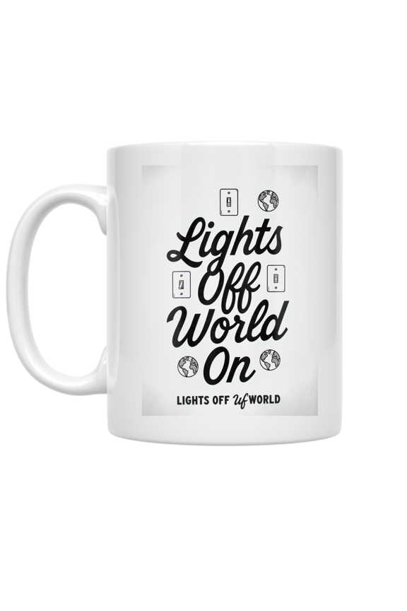 Lights Off World On Energy Efficiency Design - Eco-Conscious Enthusiast - 11 oz Ceramic Coffee Mug