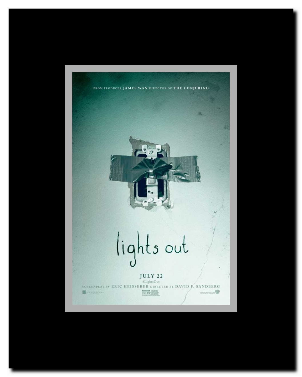 Lights Out Framed Movie Poster