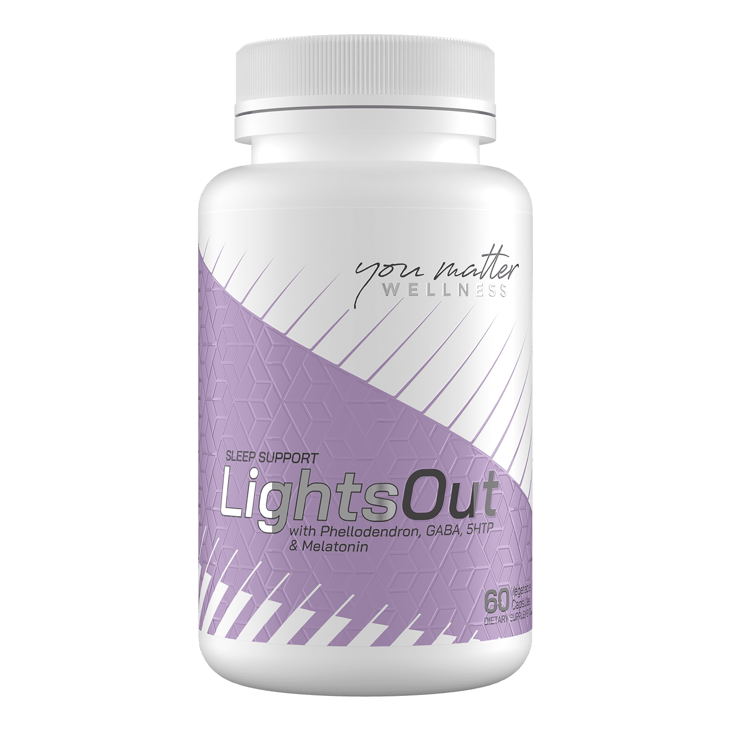 You Matter Wellness Sleep Support Lights Out with Phellodendron, GABA, 5HTP & Melatonin 60 Vegetable Capsules