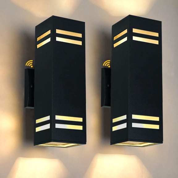 Up and Down Lights Outdoor Wall Light Fixtures, Dusk to Outdoor Lighting Fixture, Modern Black Exterior Light Fixtures, Wall Mount Porch Light for House Front Door