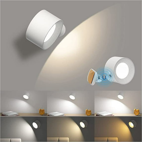 Lights of Sweden Wall Lights, Rechargeable Wall Mounted Sconces with 1200mah Battery, Living Room Gadgets, LED Wall Lights, for Bathroom, Living Room, Kitchen
