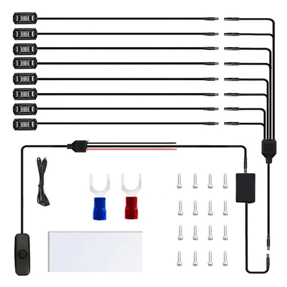 Lights,Sync With Ip68 Waterproof Suv Atv Utv App Bt 8pcs Led With Function Led With Wide 150° Ip68 With Sync Function 8 Pods Led Sync/ Mode Suv Pods Led 150° Led 150° Wide