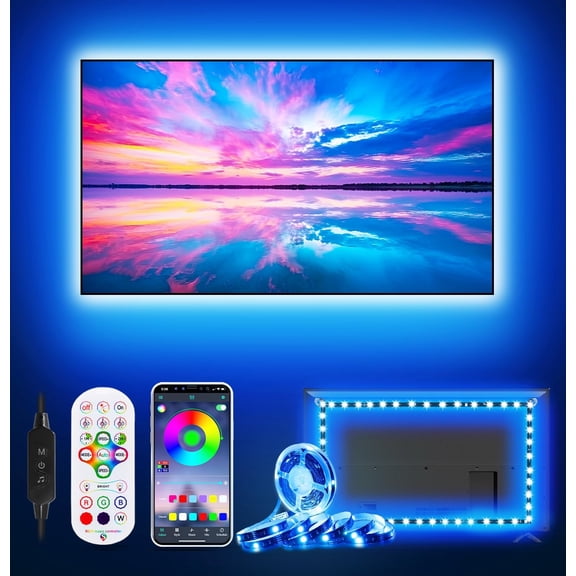 Lights for TV, 13.1ft TV Backlight TV Lights Behind, TV Lights That sync with TV 43-55 inch,APP Remote Control Strip Lights for TV Backlights Christmas