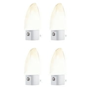 Lights by Night Always On LED Night Light 4-Pack, White, 11377