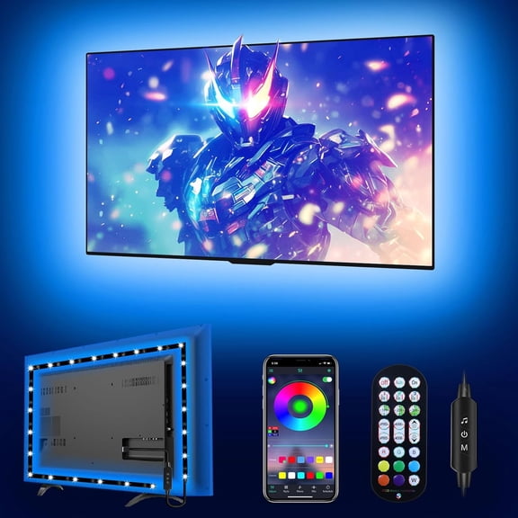 Lights for TV Backlight, 13.1ft Light Strip for 40-65 Inch Behind Lighting, Color Changing With Remote, Music Sync, APP Control for , Computer, PC