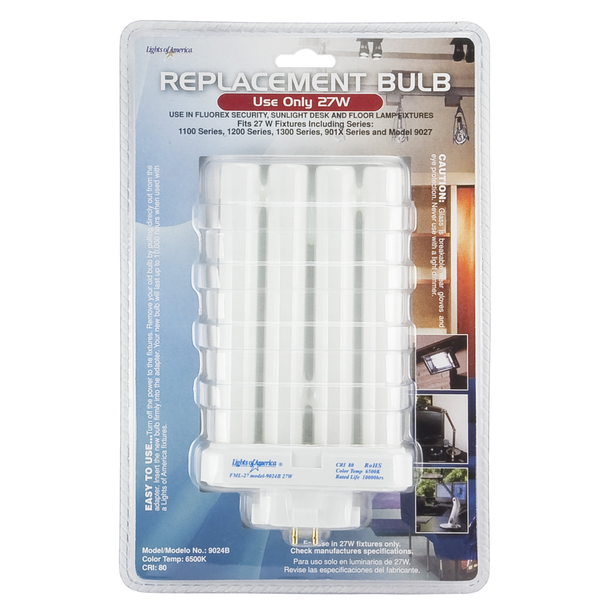 【未使用×27個】蛍光灯アダプター付 22W Lights of America Lights of America 27W Fluorescent Warm White Tubular Light Bulb