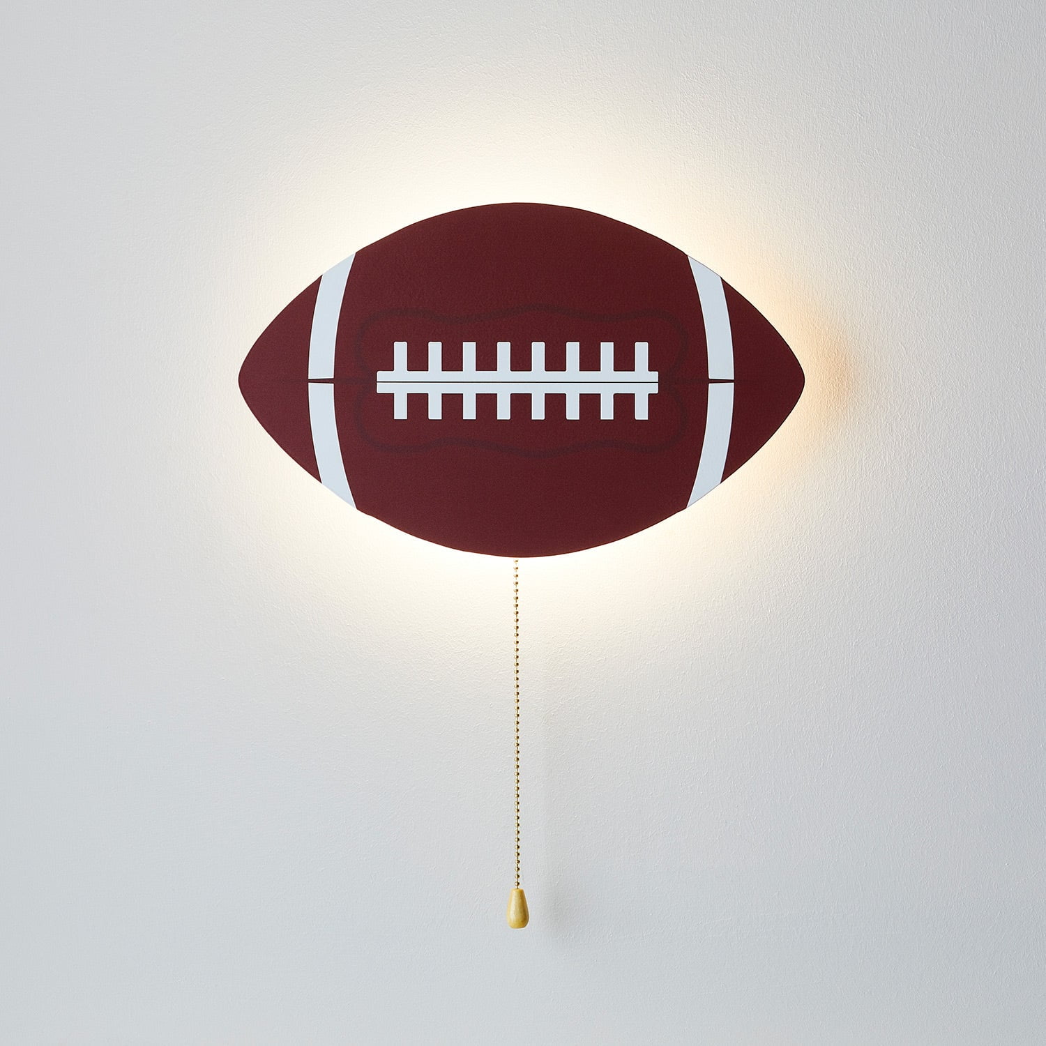 Lights4fun, Inc. American Football Battery Operated Warm White LED Bedroom Wall Night Light