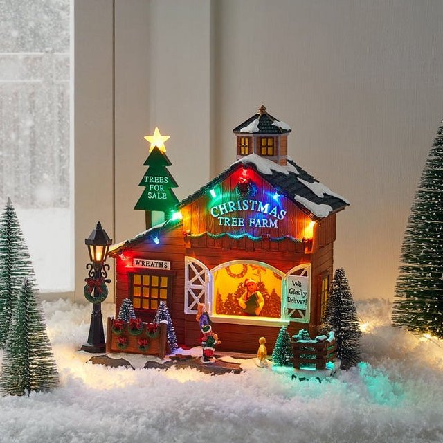 Christmas Village Lights Battery Operated 