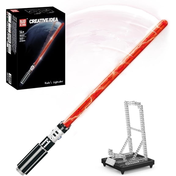 Lightsaber Building Set with Holder Rack and LED Light, Ultimate Cosplay Toy for Adult Fans and Game Lovers (1627 PCS)
