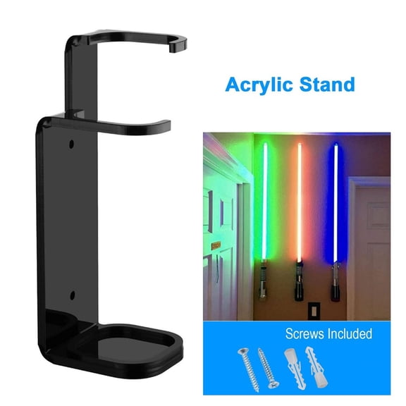 Lightsaber Display Stand, Wall Mounted Acrylic Holder For Secure, Beautiful Showcase, Easy Access