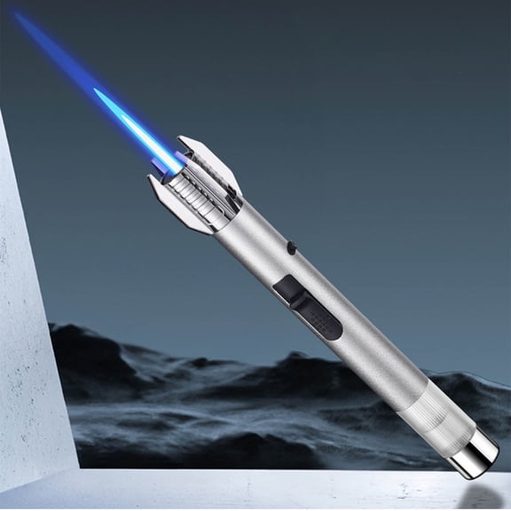 Lightsaber Lighter, Bright Fire Lighter, Butane Torch Lighter with Safety Lock and Visible Gas Tank, Vuyungers Refillable Windproof Lighter for Kitchen Cooking Outdoor Camping