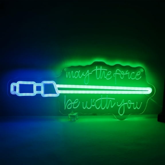 JFLLamp Lightsaber Neon Sign, 9x16 inch LED Neon Lights for Wall Decor, Gaming Room, Esports Arena, Men's Study