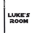 thumbnail image 1 of Lightsaber Star Wars Cartoon Character Customized Wall Decal - Custom Vinyl Wall Art - Personalized Name - Baby Girls Boys Kids Bedroom Decal Room Wall Art Sticker Decoration Size (40x35 inch), 1 of 1