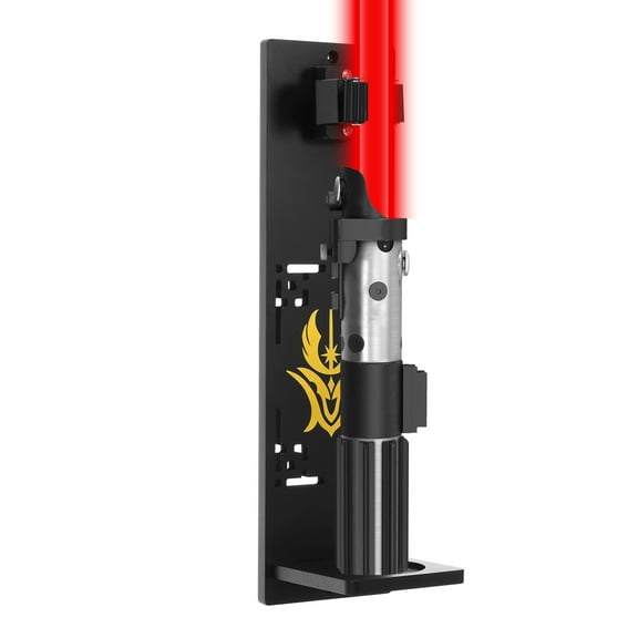 Lightsaber Wall Mount Stand Light Saber Display Rack Wall Holder, Acrylic Lightsaber Display Stand Lightsabers Holder Compatible with Most Lightsabers- Screw Hardware Included