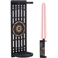 thumbnail image 1 of Lightsaber Walls Mount Rack Wood Wall Mounted Racks Black Rectangle Sun Pattern Vertical Lightsaber Wall Mount for Most Lightsaber Displays Gift, 1 of 6