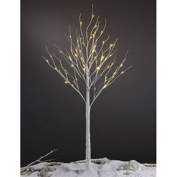 Lightshare 6' 72-Light LED Tall Birch Tree
