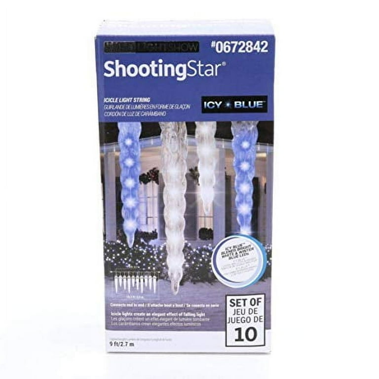 LightShow 61-Count Shooting Star Multicolor Icicle LED Plug-In Christmas Icicle Lights LightShow 61-Count Shooting Star Multicolor Icicle LED Plug-In Christmas Icicle Lights