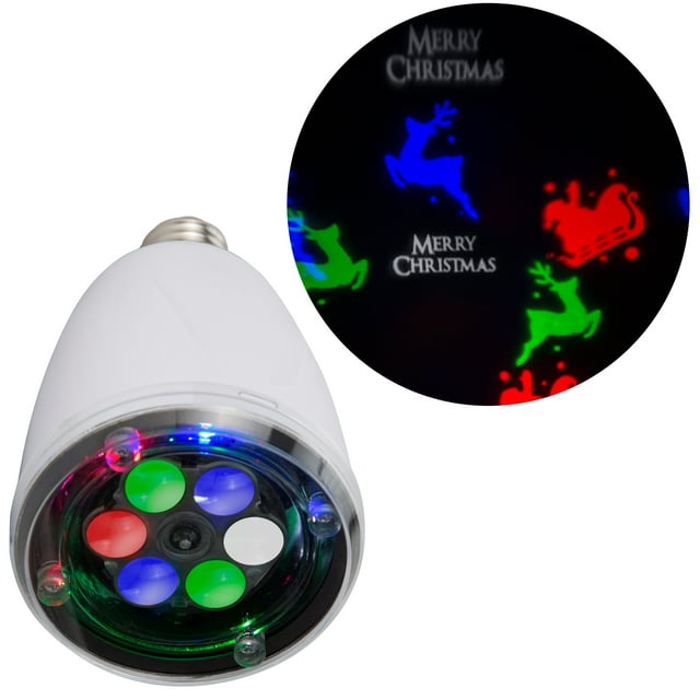 Lightshow Projection Light BulbWhirlaMotionMerry Christmas