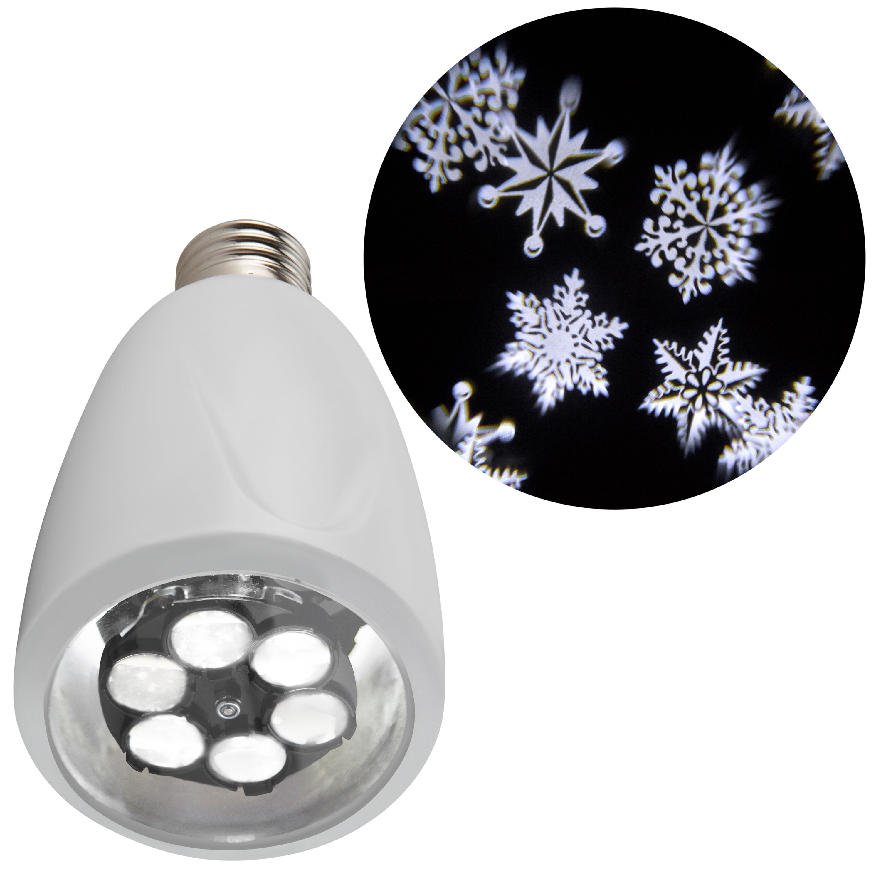 Lightshow Projection Light BulbWhirlaMotionOrnate SnowFlurry (White