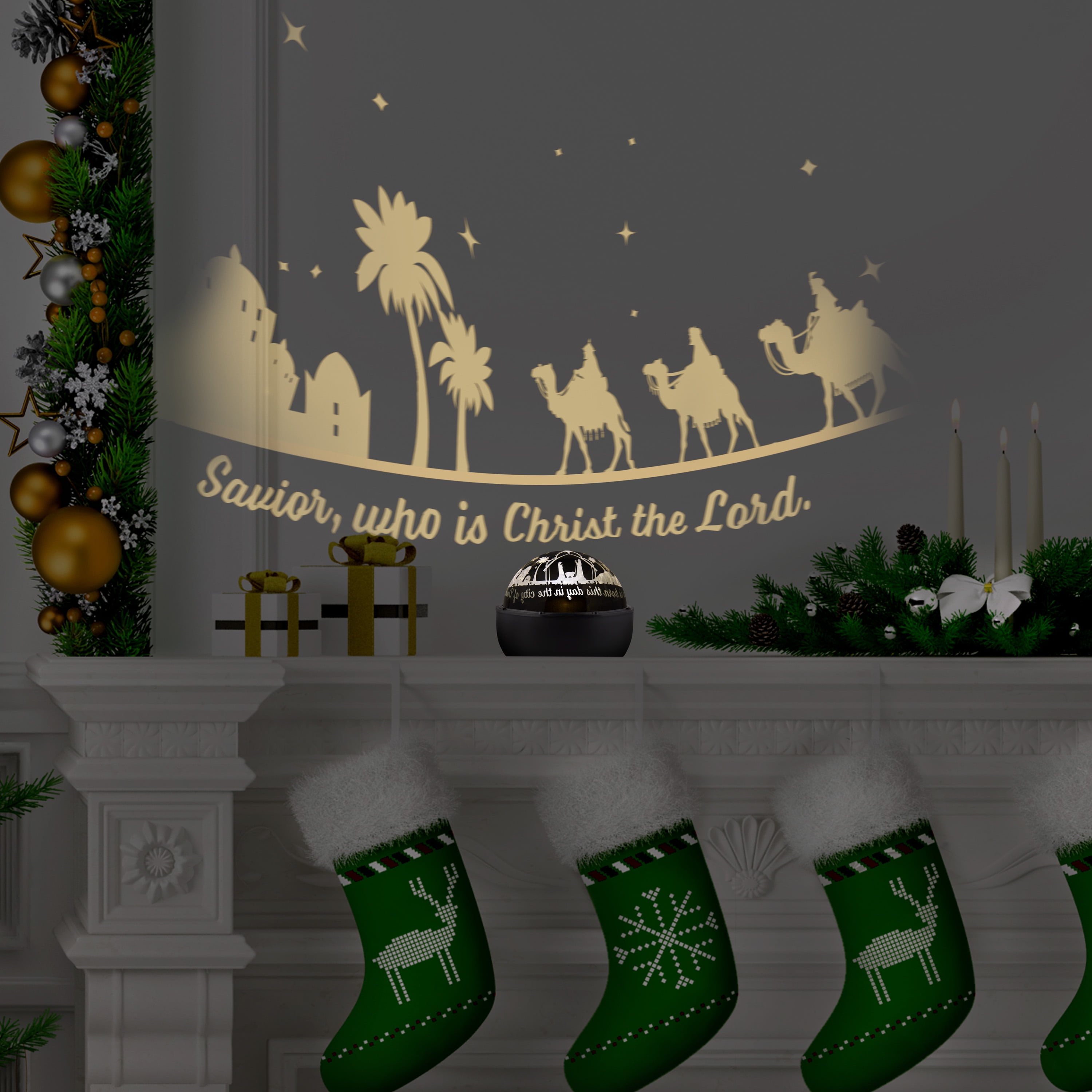 Lightshow Projection Tabletop ShadowLights Nativity (Classic White