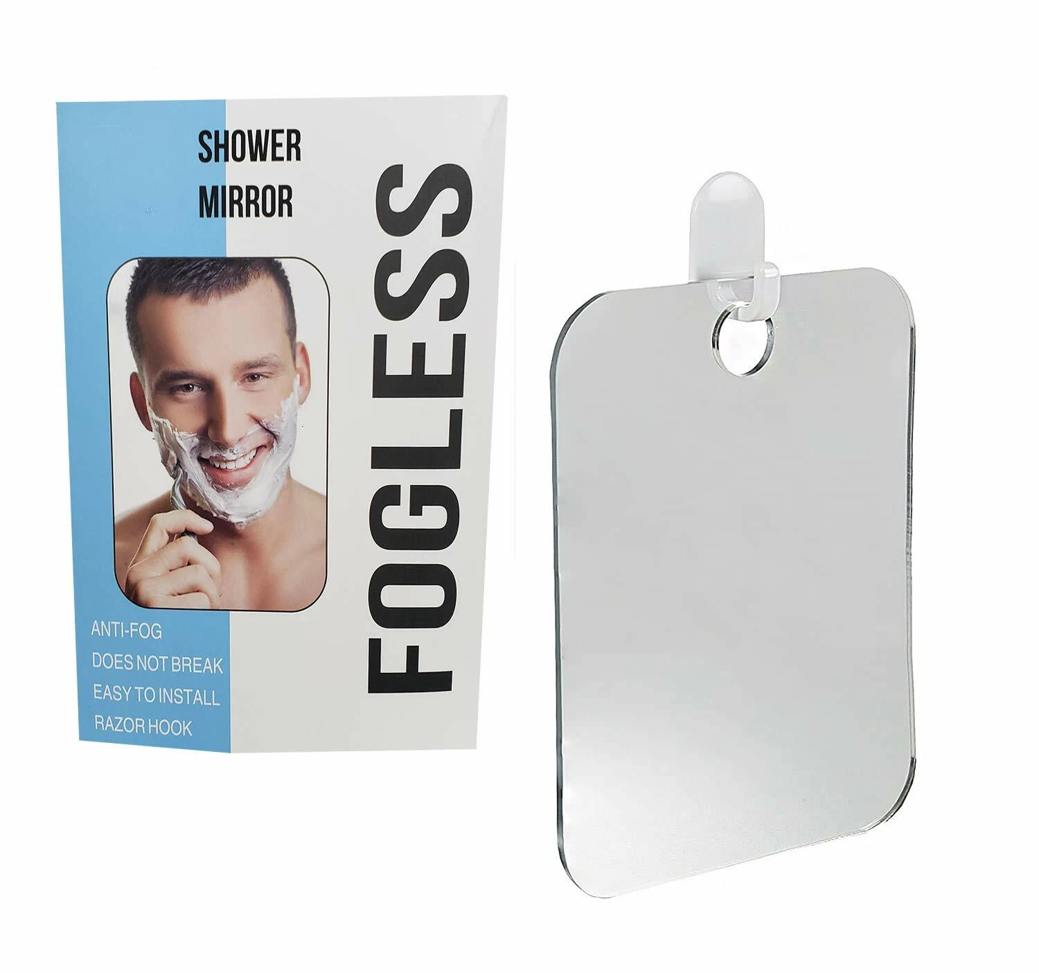 Lightsmax Fogless Bathroom Handheld Mirrors Space Saving