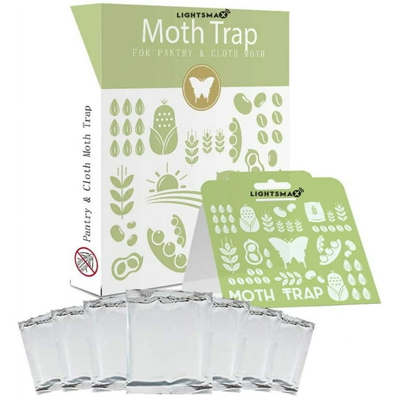 Lightsmax Indoor 2-Door Moth Traps Attractant, 2 Count