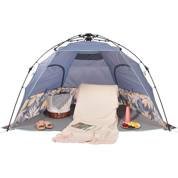 Lightspeed Outdoors Pop-Up Beach Sun Shade, Quick Shelter, Vintage Floral