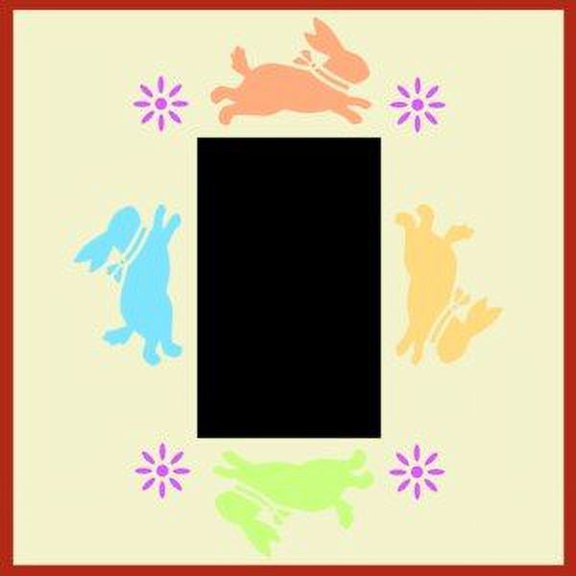 Lightswitch Bunnies Stencil - Children Kids Drawing Sidewalk Chalk Washable Plastic Fun Art DIY Template Reusable Laser Cut Mylar Template for Painting Home Decor DIY Crafts - The Artful Stencil