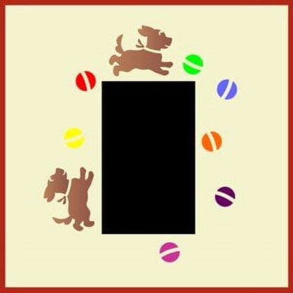 Lightswitch Puppies Stencil - Children Kids Drawing Sidewalk Chalk Washable Plastic Fun Art DIY Template Reusable Laser Cut Mylar Template for Painting Home Decor DIY Crafts - The Artful Stencil