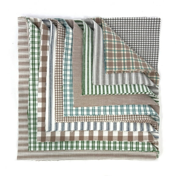 Lightwash Homespun Fabric 44 Precut 10 inch Quilt Squares Cake Layers by JCS