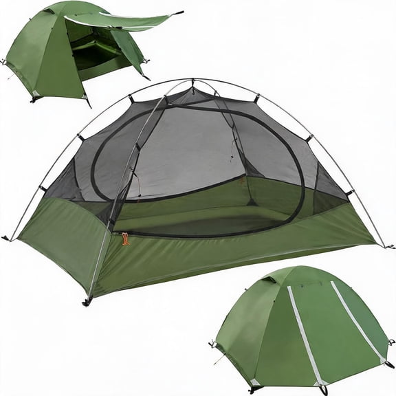 Lightweight 1 Person Backpacking Tent with Polyester Rain Fly and Bathtub Floor