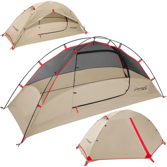 Lightweight 1 Person Waterproof Backpacking Tent for Hiking and Mountaineering