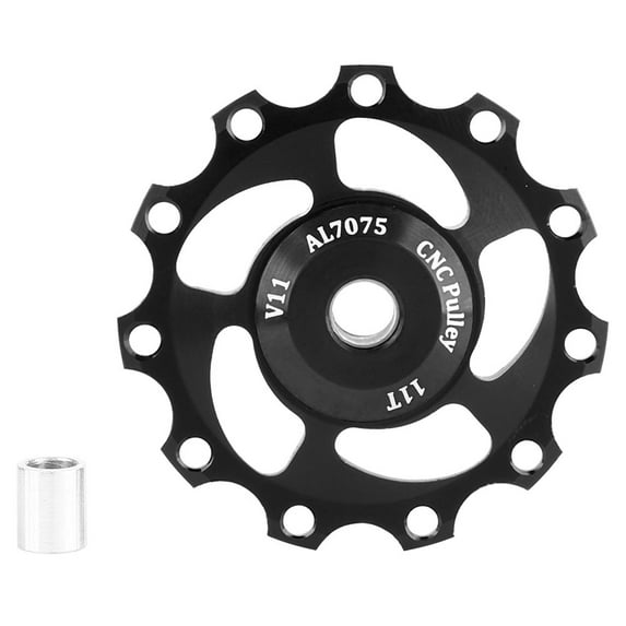 Lightweight 11T Mountain Bike Bicycle Rear Derailleur Pulley Guide Wheel (Black)