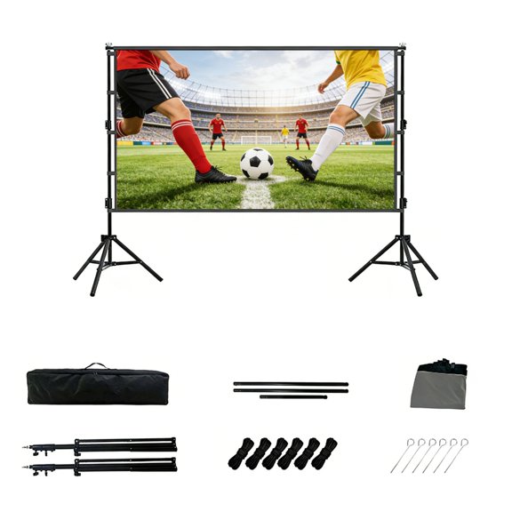 Lightweight 16:9 Outdoor Projector Screen Enhances Stability And Brightness Projection Screens For Any Environment