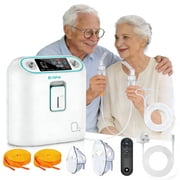 Lightweight 2-9L Flow Concentrator for Family & Travel   Portable Design with HD Touchscreen, Complete Mask Kit, Quiet Operation