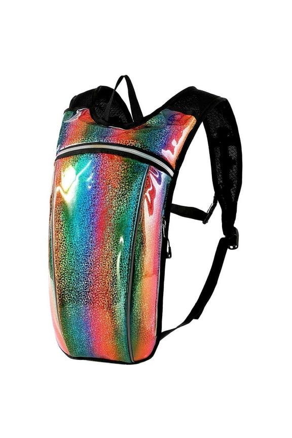 Lightweight 2 Liter Water Bladder Active Running and Hiking Backpack, Rainbow