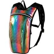 Lightweight 2 Liter Water Bladder Active Running and Hiking Backpack, Rainbow