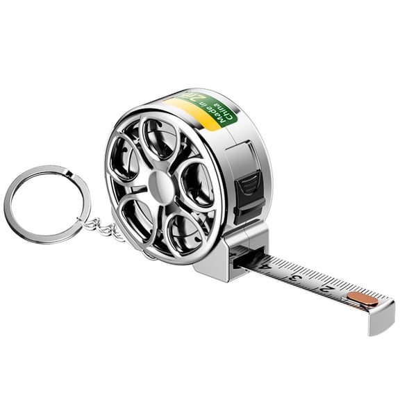 Lightweight 2 Meter Metal Measuring Tape Ruler High Durability ABS Case Portable Keychain Design For Crafting Daily Use